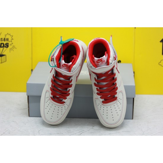 New Nike Air Force 1 07 LV8 3M Unisex Sneakers White Red AA1118-010 Online